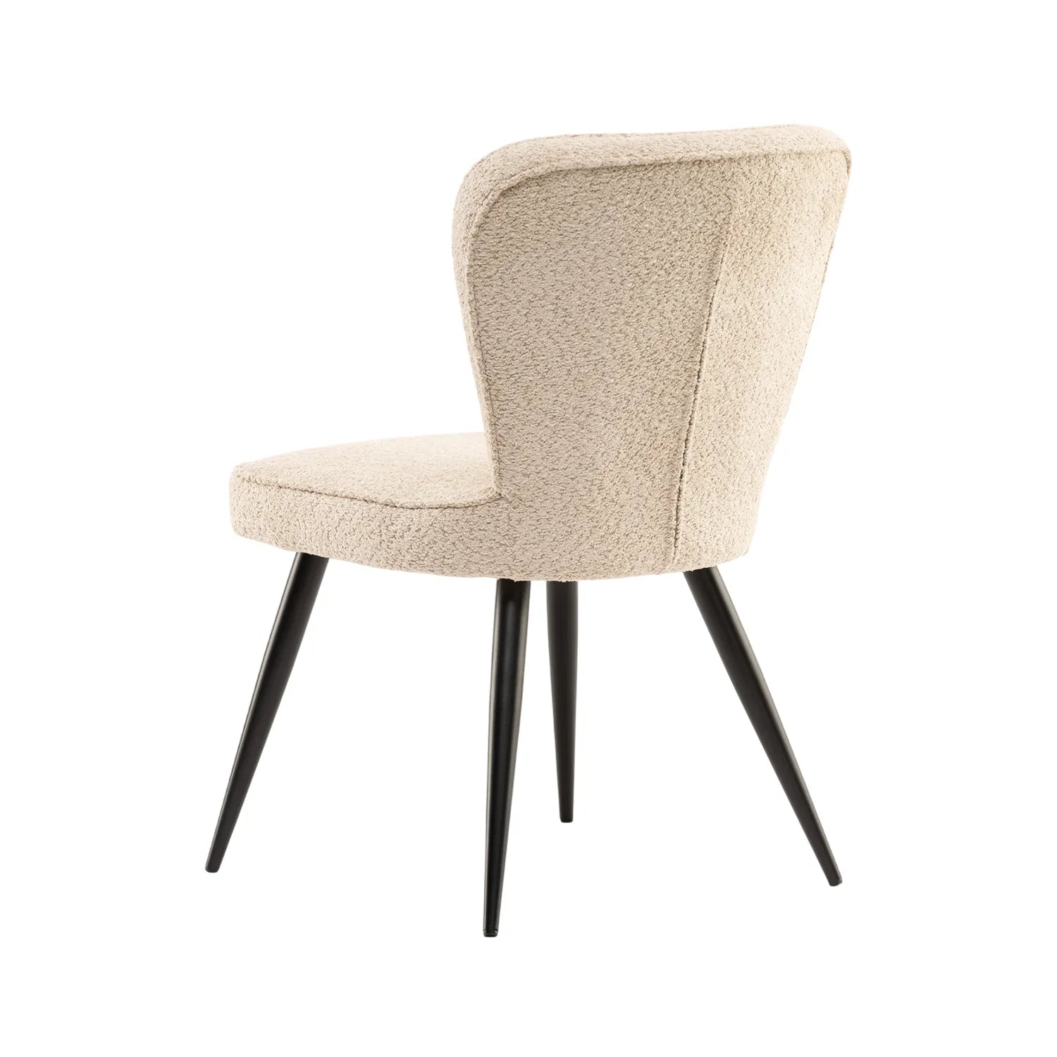 Daisy Bouclé Fabric Dining Chair in Linen and Olive – Set of 4 - Pendle Village Furniture