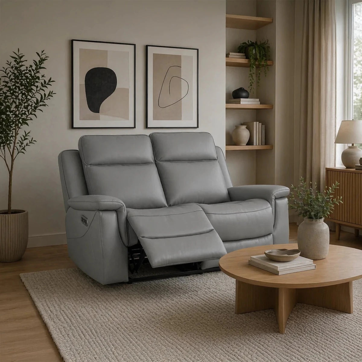 Dallas Top Grain Leather 2 Seater Reclining Sofa