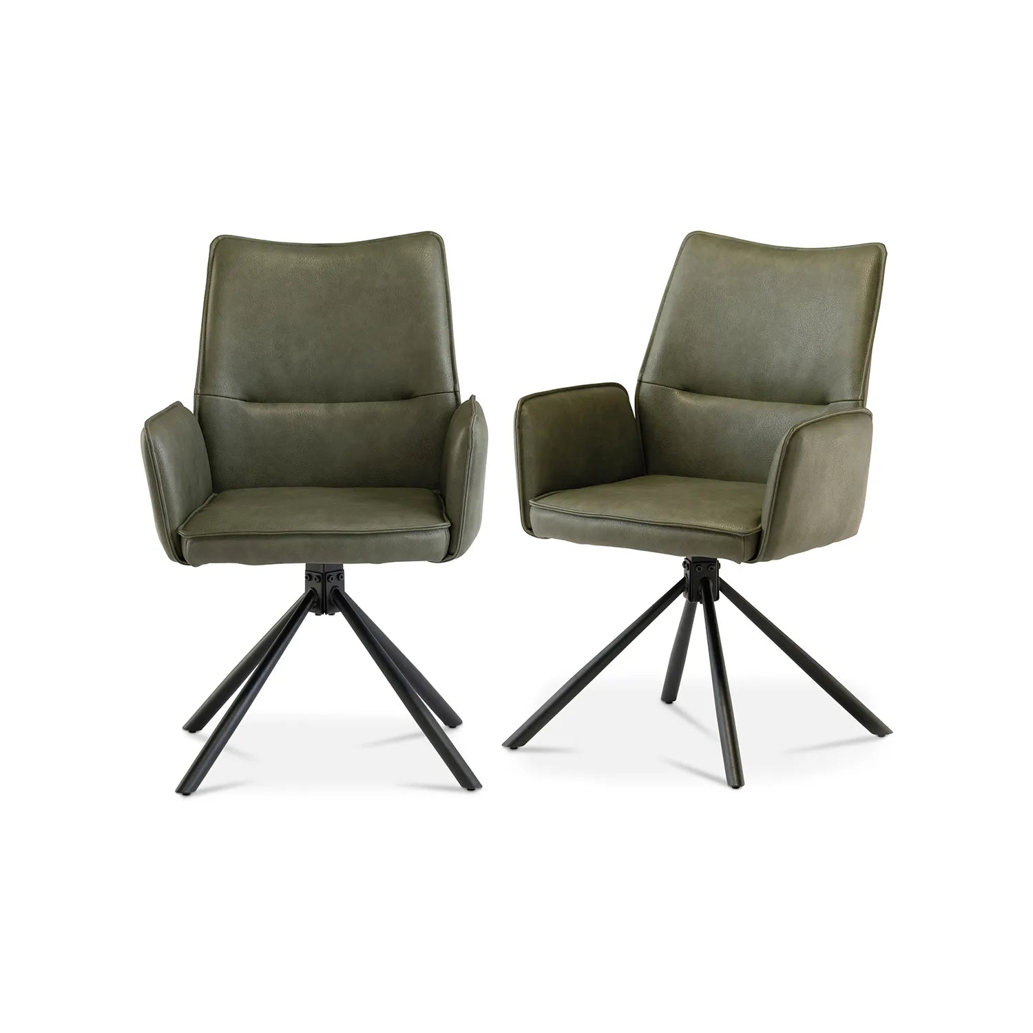 Davis Dark Green PU Dining Chair – Set of 4 - Pendle Village Furniture