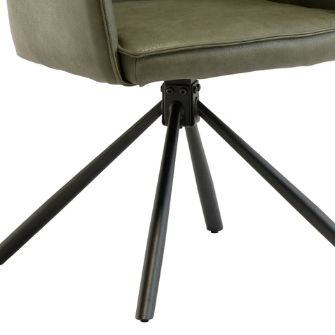 Davis Dark Green PU Dining Chair – Set of 4 - Pendle Village Furniture