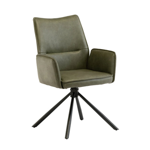 Davis Dark Green PU Dining Chair – Set of 4 - Pendle Village Furniture