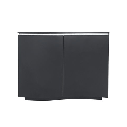 Delta 2 door Greige Sideboard With LED Light - Pendle Village Furniture