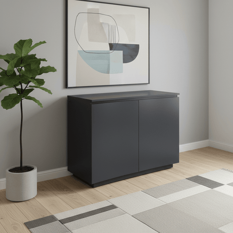 Delta 2 door Charcoal Sideboard With LED Light