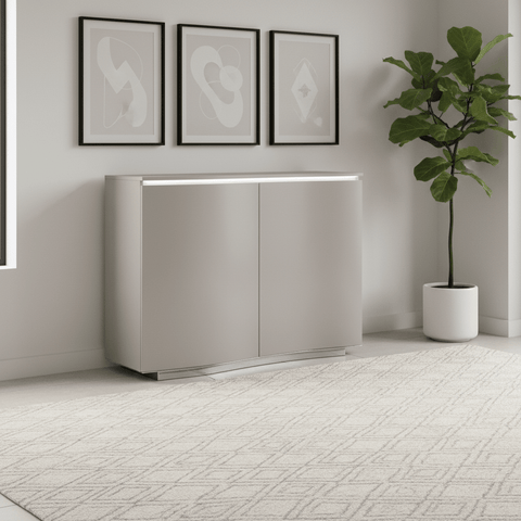 Delta 2 door Greige Sideboard With LED Light