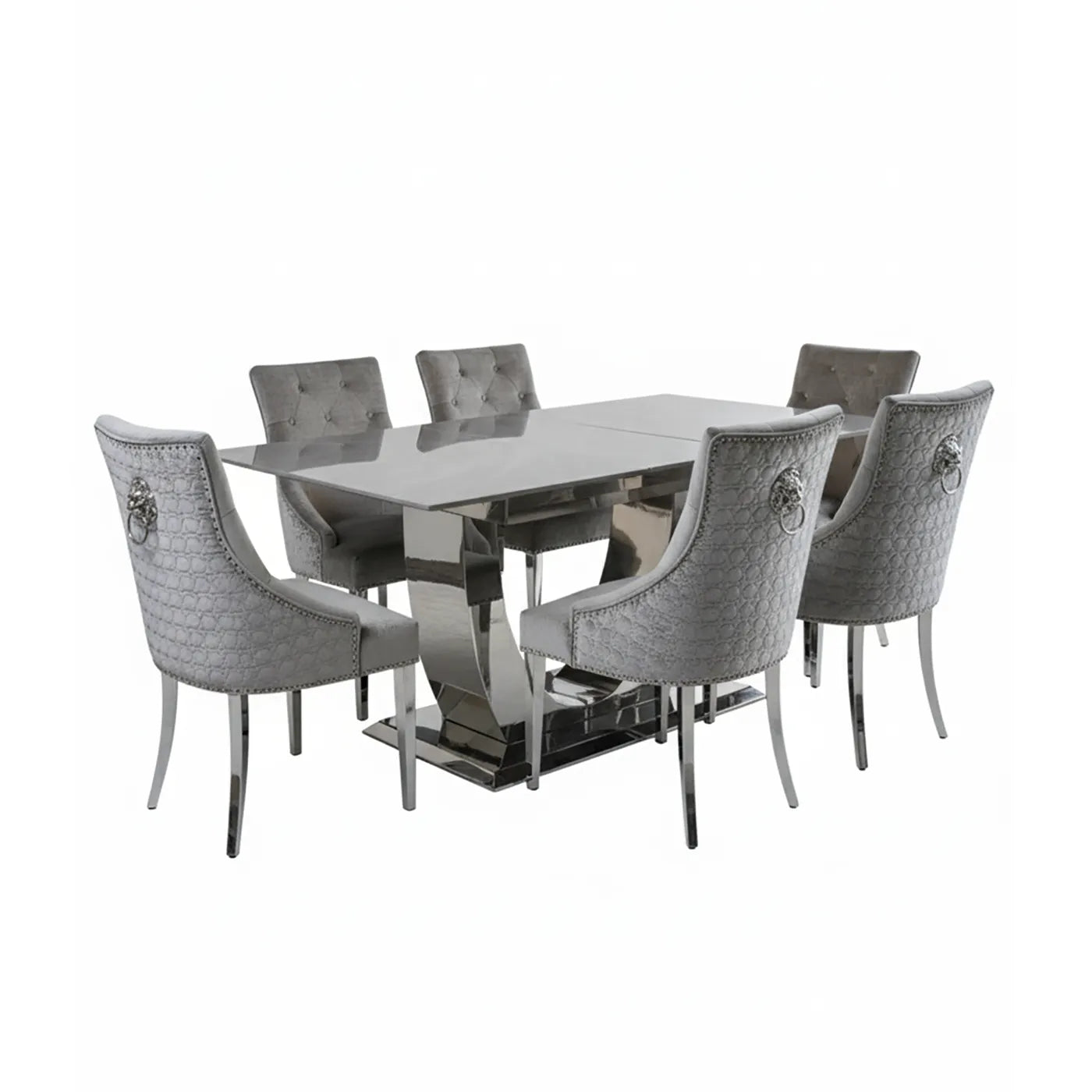Denver Ceramic Extending Dining Table with Chairs - Pendle Village Furniture