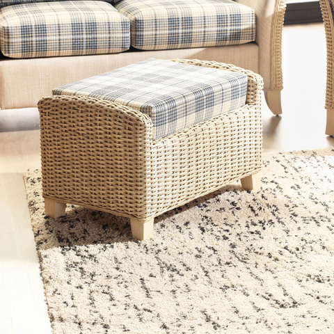 Desser Arlington Natural Wash Cane Storage Footstool