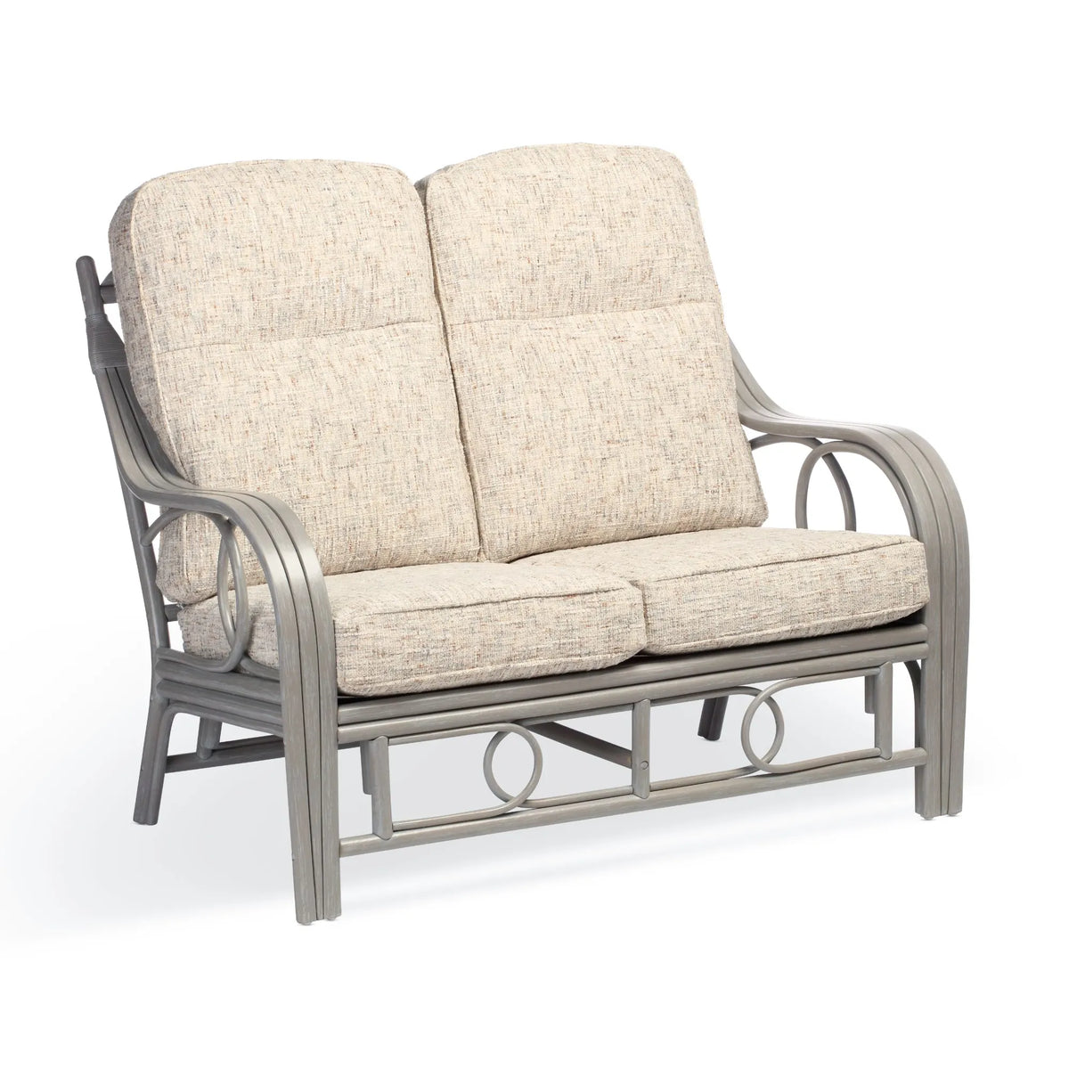Madrid Grey Wash Cane 2 Seater Sofa