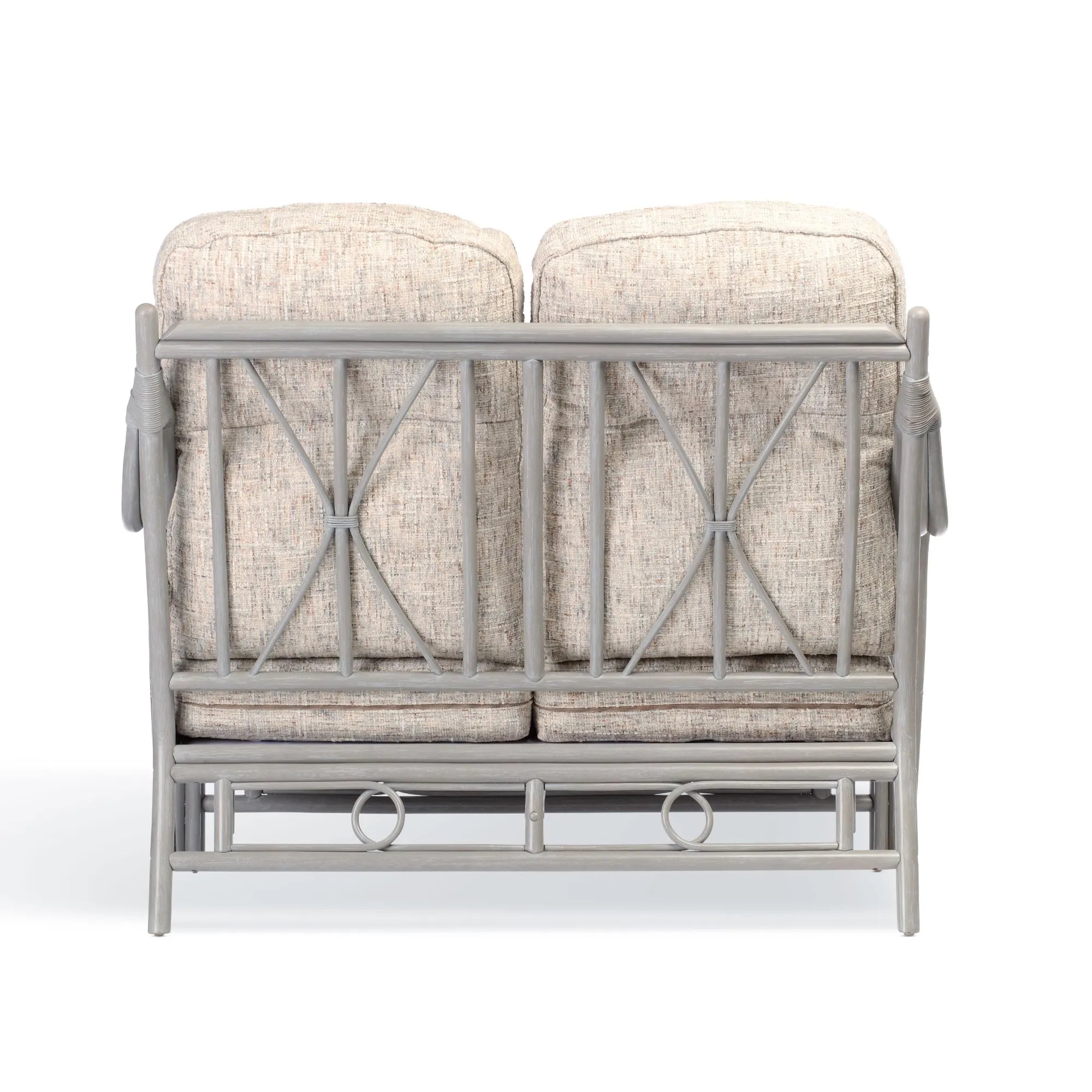 Madrid Grey Wash Cane 2 Seater Sofa