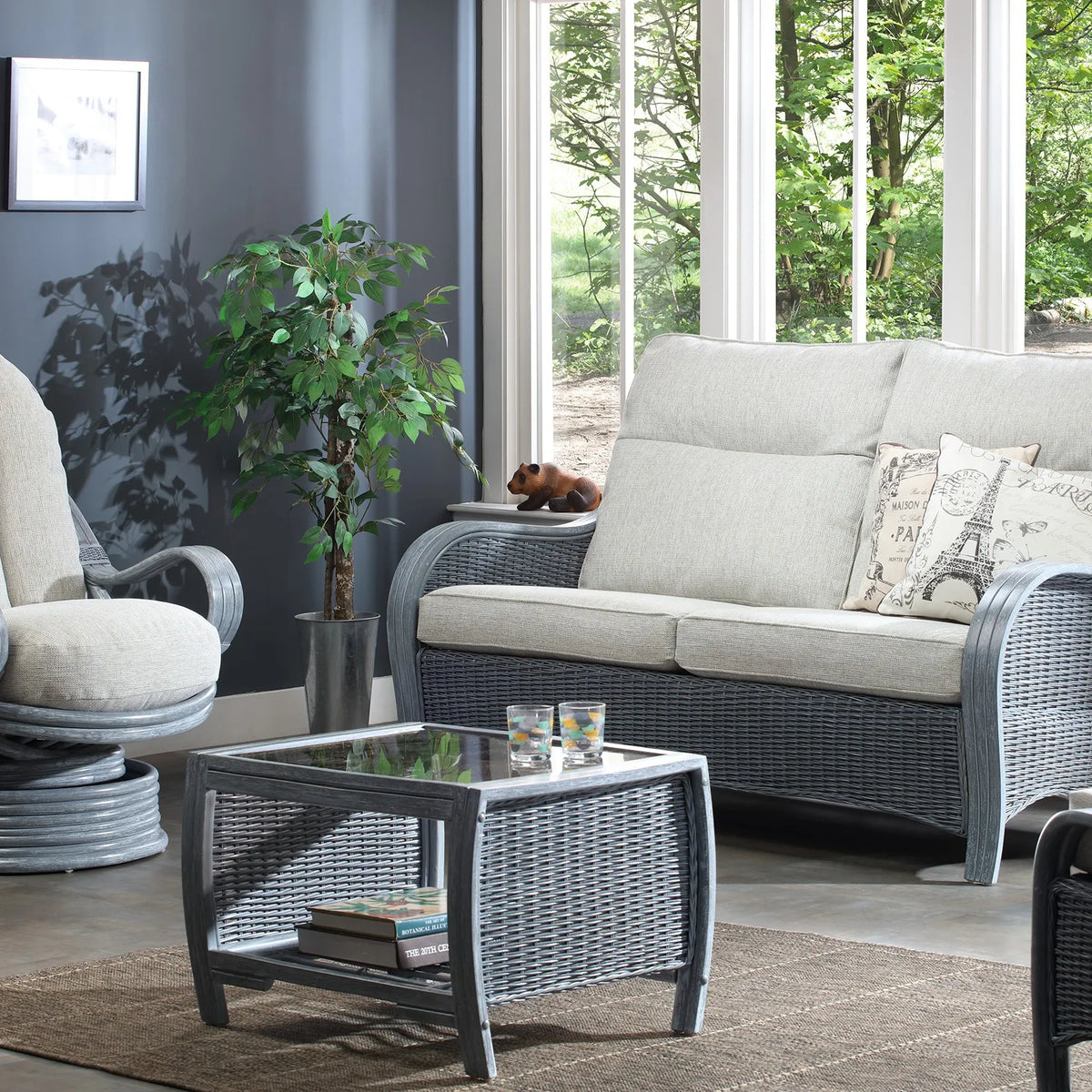 Desser Turin Grey Rattan Coffee Table - Pendle Village Furniture