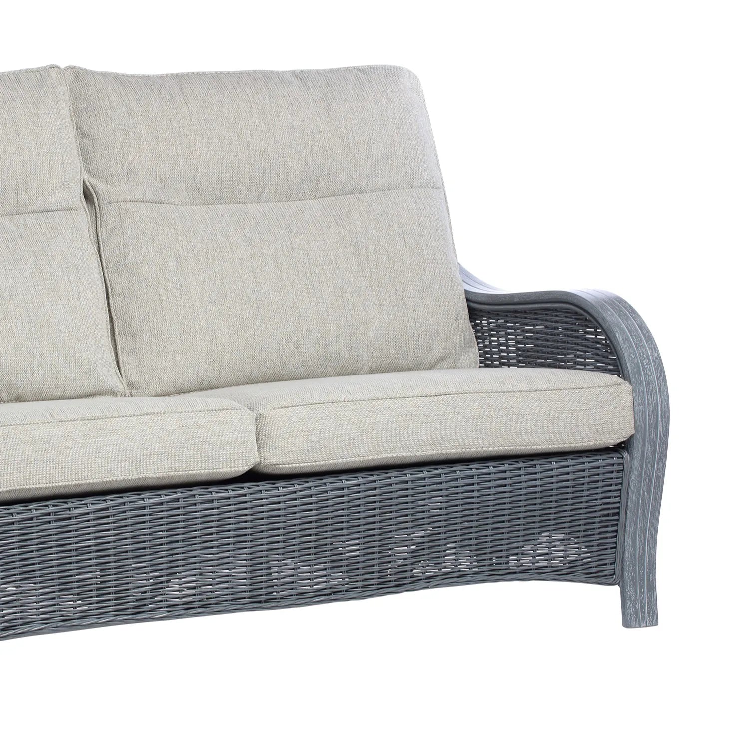 Desser Turin Grey Rattan 3 Seater Sofa - Pendle Village Furniture