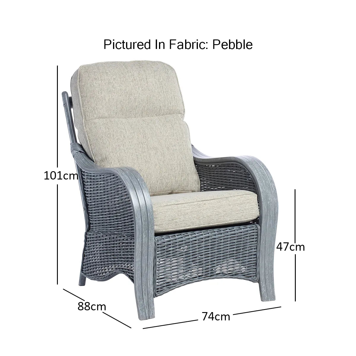 Desser Turin Grey Rattan Armchair - Pendle Village Furniture