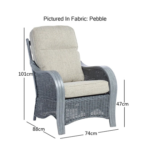 Desser Turin Grey Rattan Armchair - Pendle Village Furniture