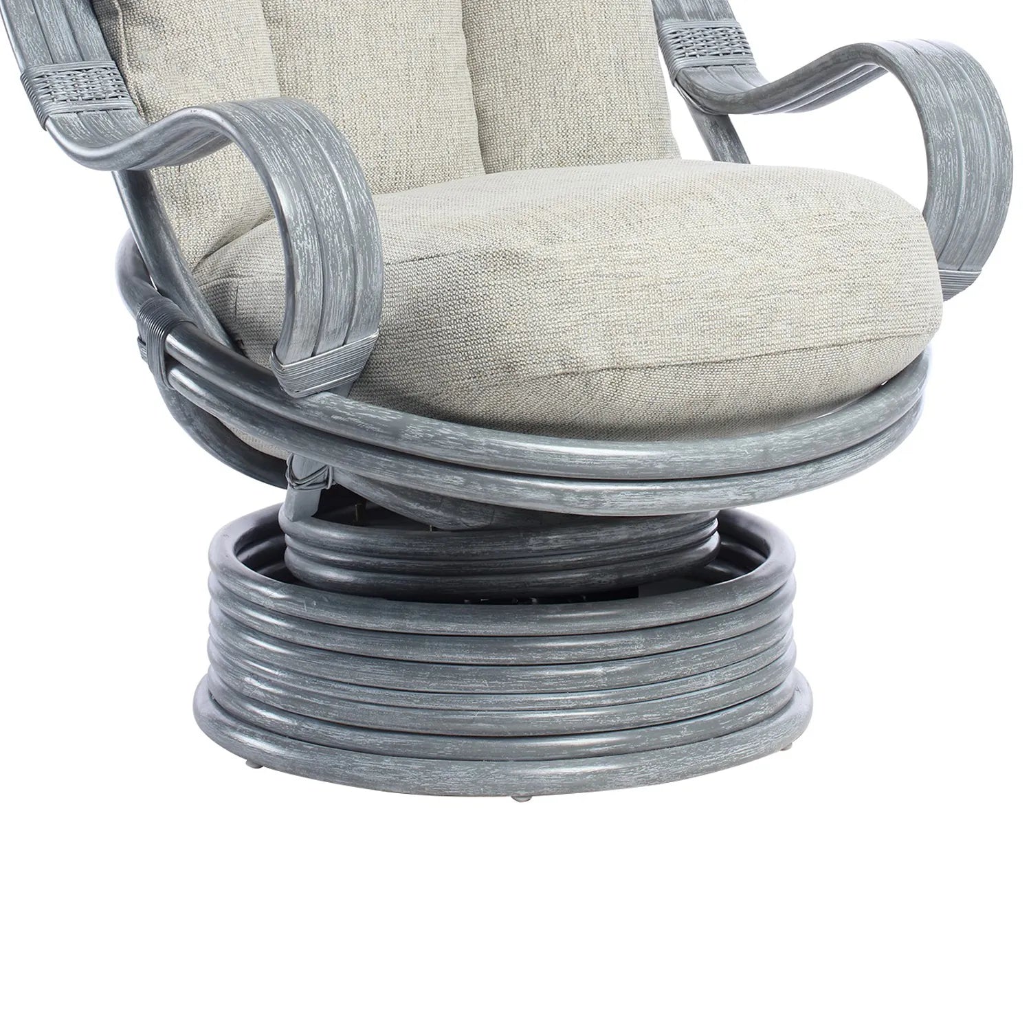 Desser Turin Grey Rattan Swivel Rocker - Pendle Village Furniture