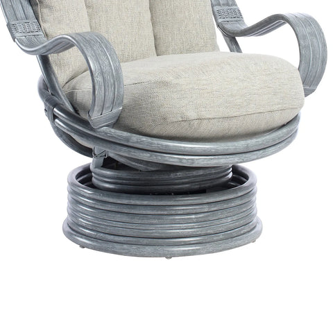 Desser Turin Grey Rattan Swivel Rocker - Pendle Village Furniture