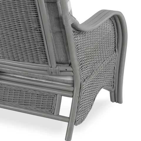Desser Turin Rattan Striped 3 Seater Sofa in Duke Grey - Pendle Village Furniture