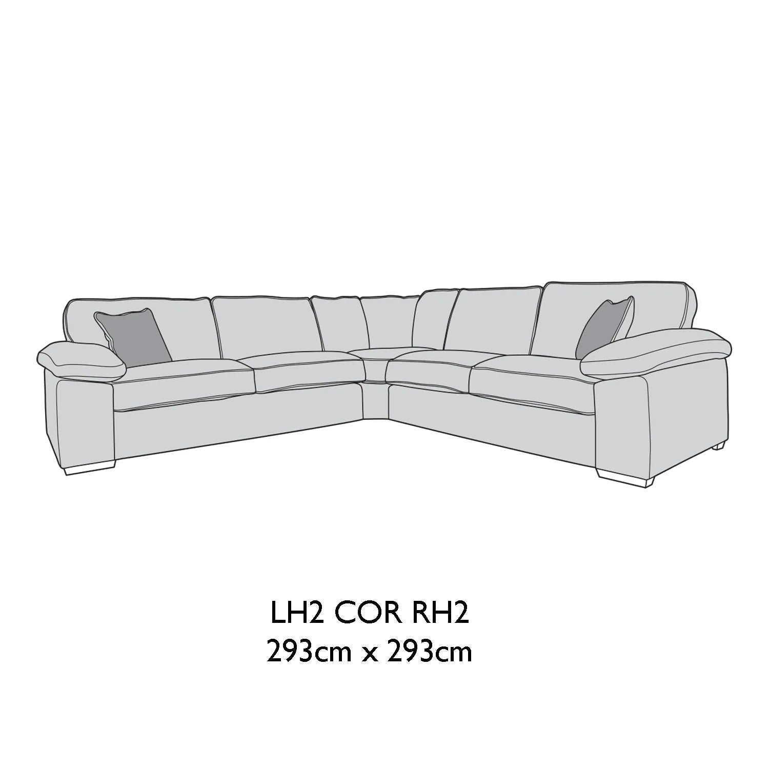 Dexter Rich Fabric Upholstered Corner Sofa