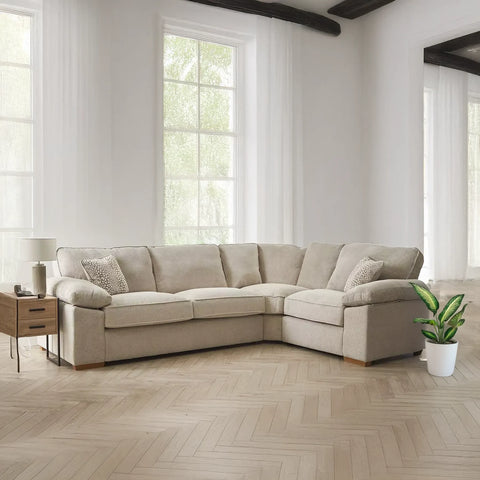 Dexter Rich Fabric Upholstered Corner Sofa