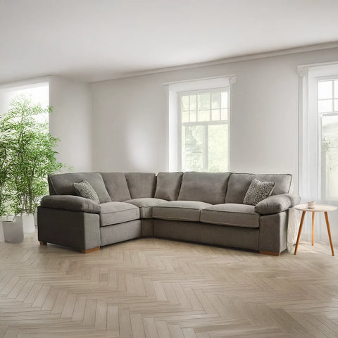 Dexter Rich Fabric Upholstered Corner Sofa