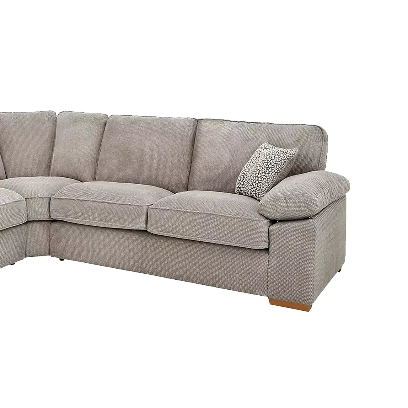 Dexter Rich Fabric Upholstered Corner Sofa