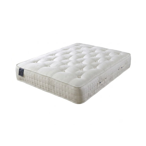 Dorlux Belgravia 1500 pocket spring mattress with natural cotton fillings, luxury viscose cover and medium comfort. Made in the UK.