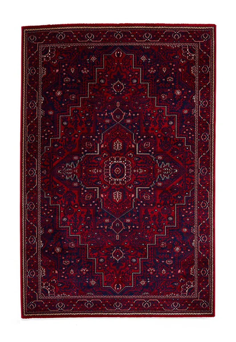 Traditional Red Border Rug - Dubai 62101 | Classic Elegance – Pendle ...