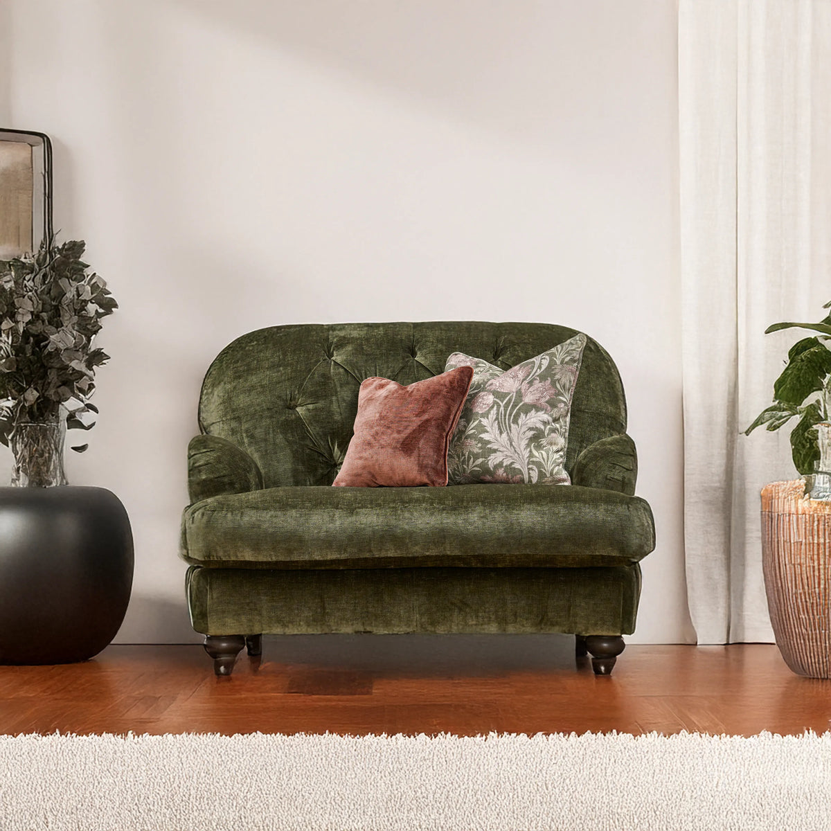 Dumpling Dion Fabric Snuggle Chair - Pendle Village Furniture
