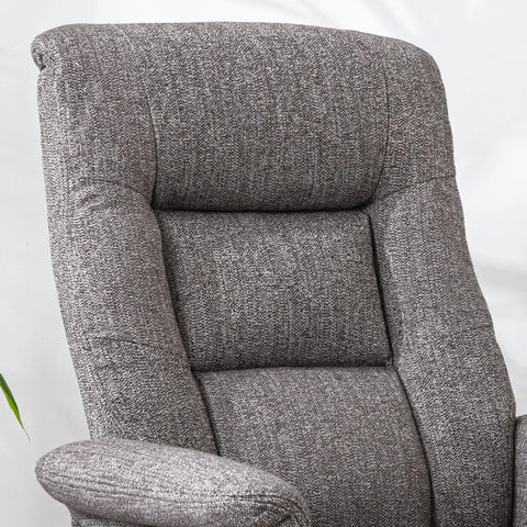 Durham Swivel Recliner and Stool – Beige - Pendle Village Furniture