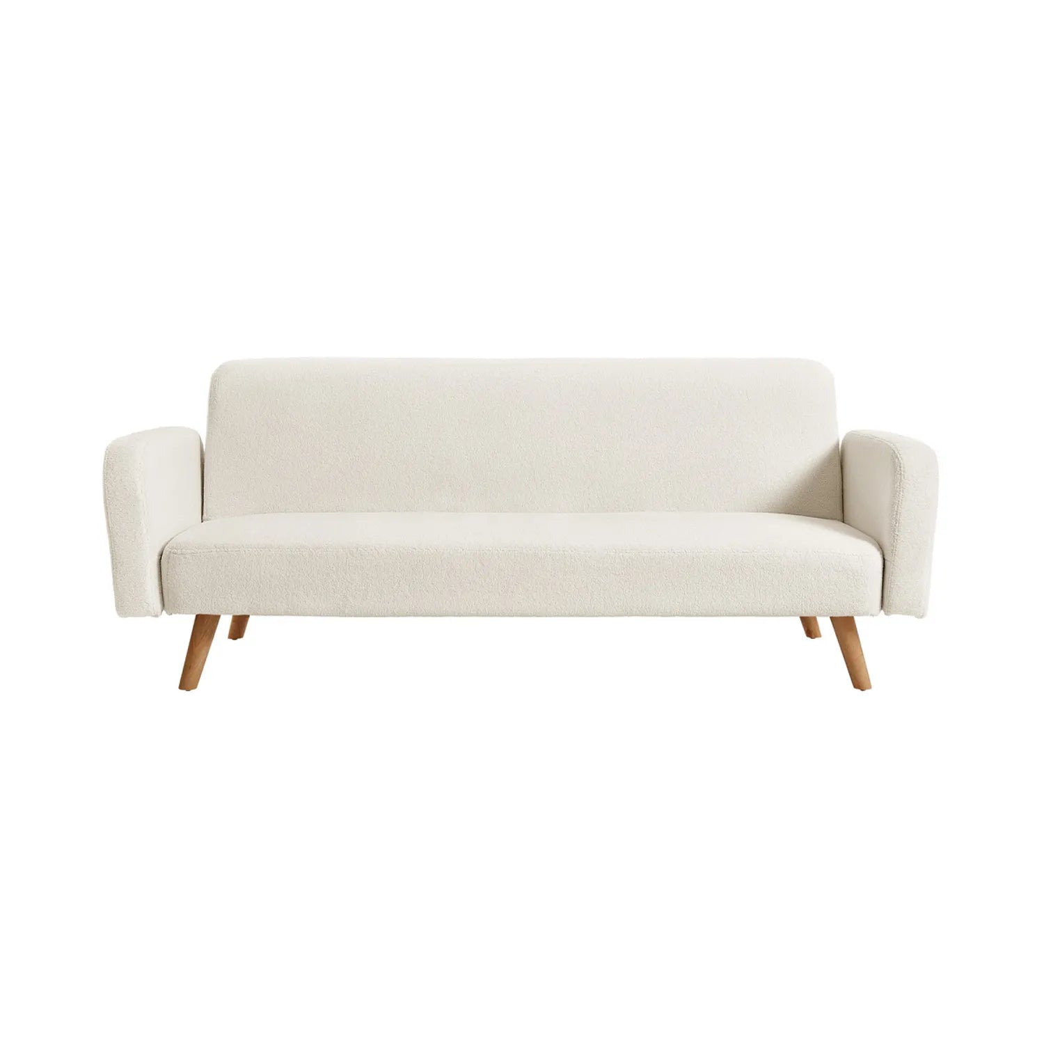 Dusk White Boucle Fabric Sofa Bed