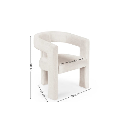 Bonnie Cream Textured Fabric Dining Chairs – Set of 2 - Pendle Village Furniture