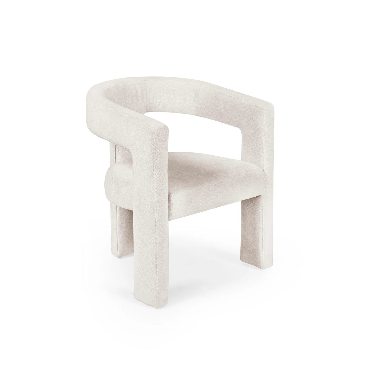 Bonnie Cream Textured Fabric Dining Chairs – Set of 2 - Pendle Village Furniture