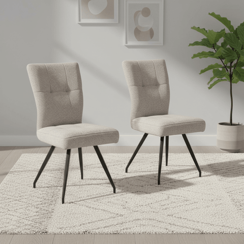 Ellison Cobble Natural Fabric Dining Chair – Set of 4
