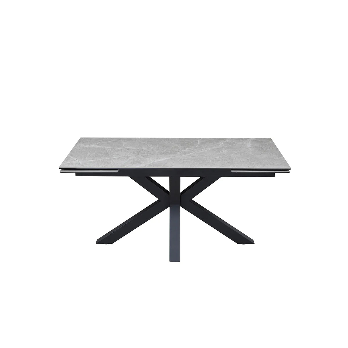Kastonia 160-240cm Kamite Grey Sintered Stone Extending Dining Table