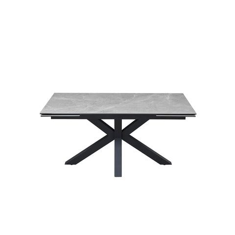 Kastonia 160-240cm Kamite Grey Sintered Stone Extending Dining Table