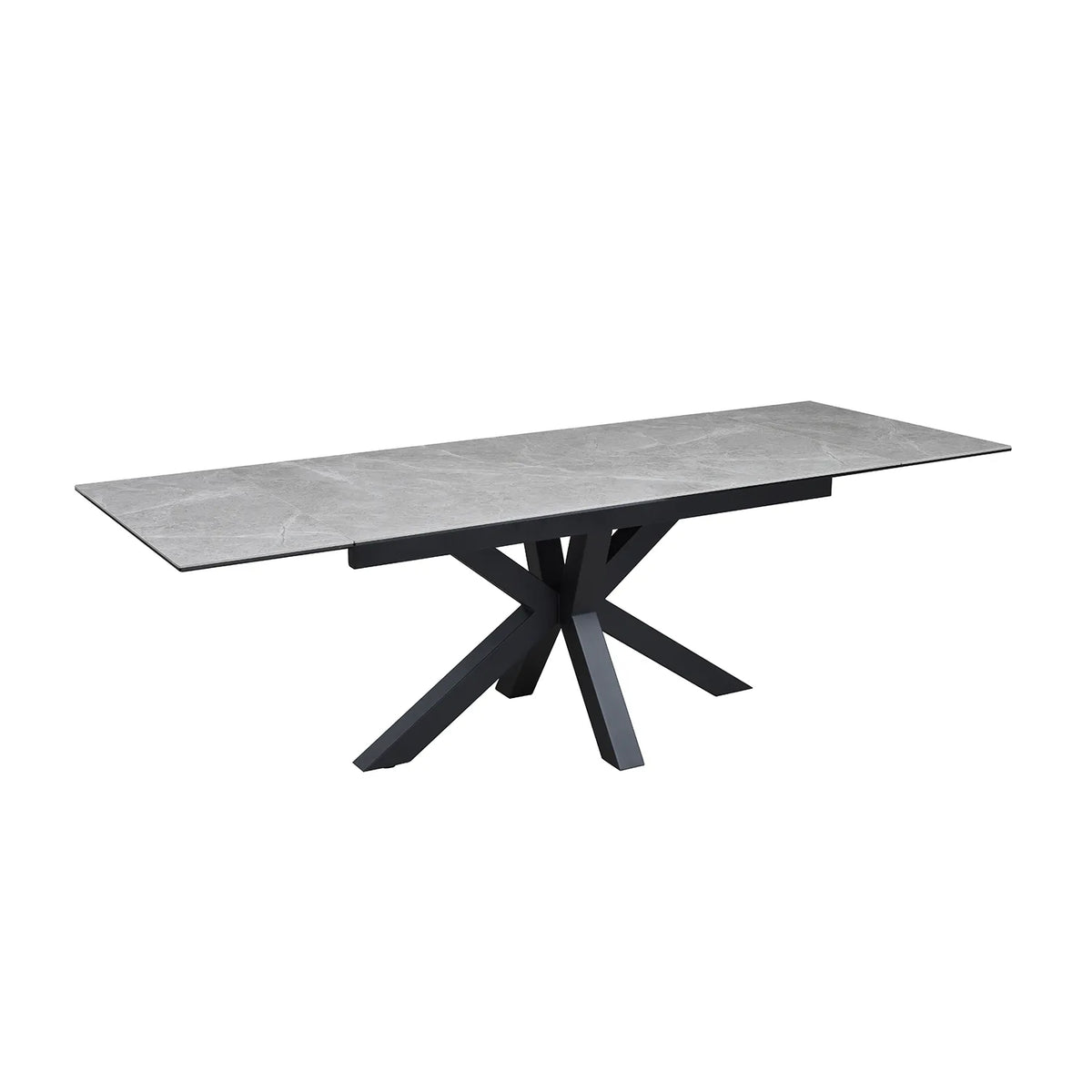 Kastonia 160 - 240cm Kamite Grey Sintered Stone Extending Dining Table - Pendle Village Furniture