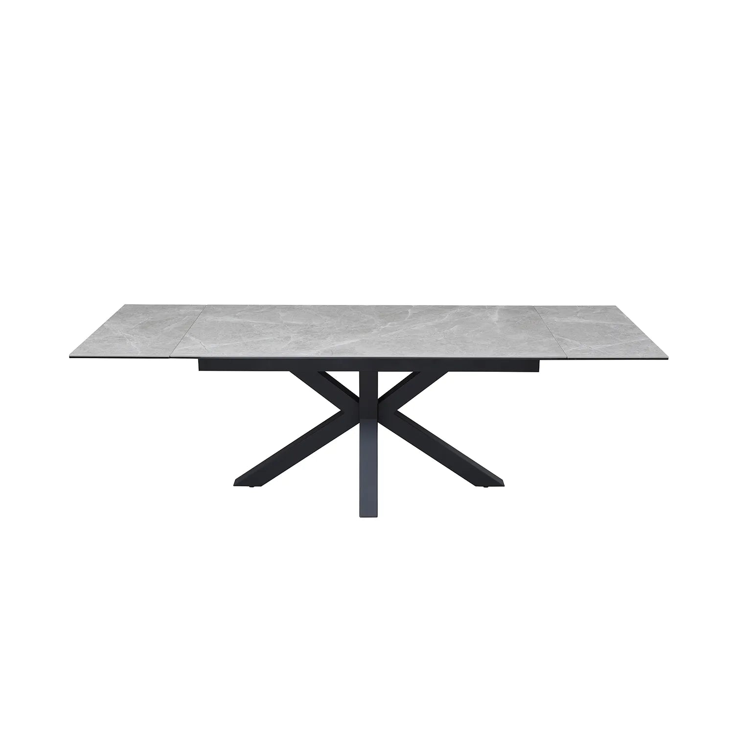 Kastonia 160-240cm Kamite Grey Sintered Stone Extending Dining Table