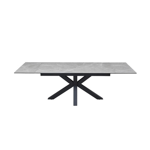 Kastonia 160-240cm Kamite Grey Sintered Stone Extending Dining Table