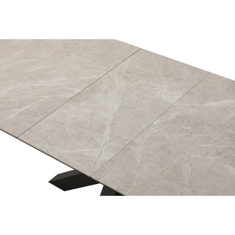 Kastonia Grey Extending Dining Table with 6 Quatro Swivel Chairs