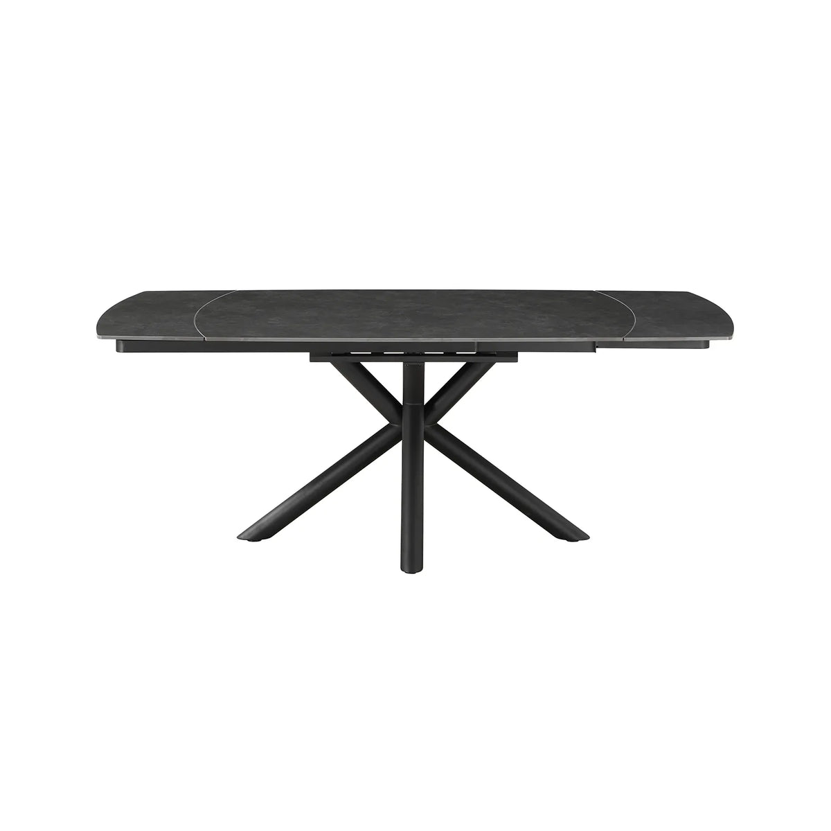 Galini 160-240cm Vik Dark Grey Sintered Stone Swivel Extending Dining Table