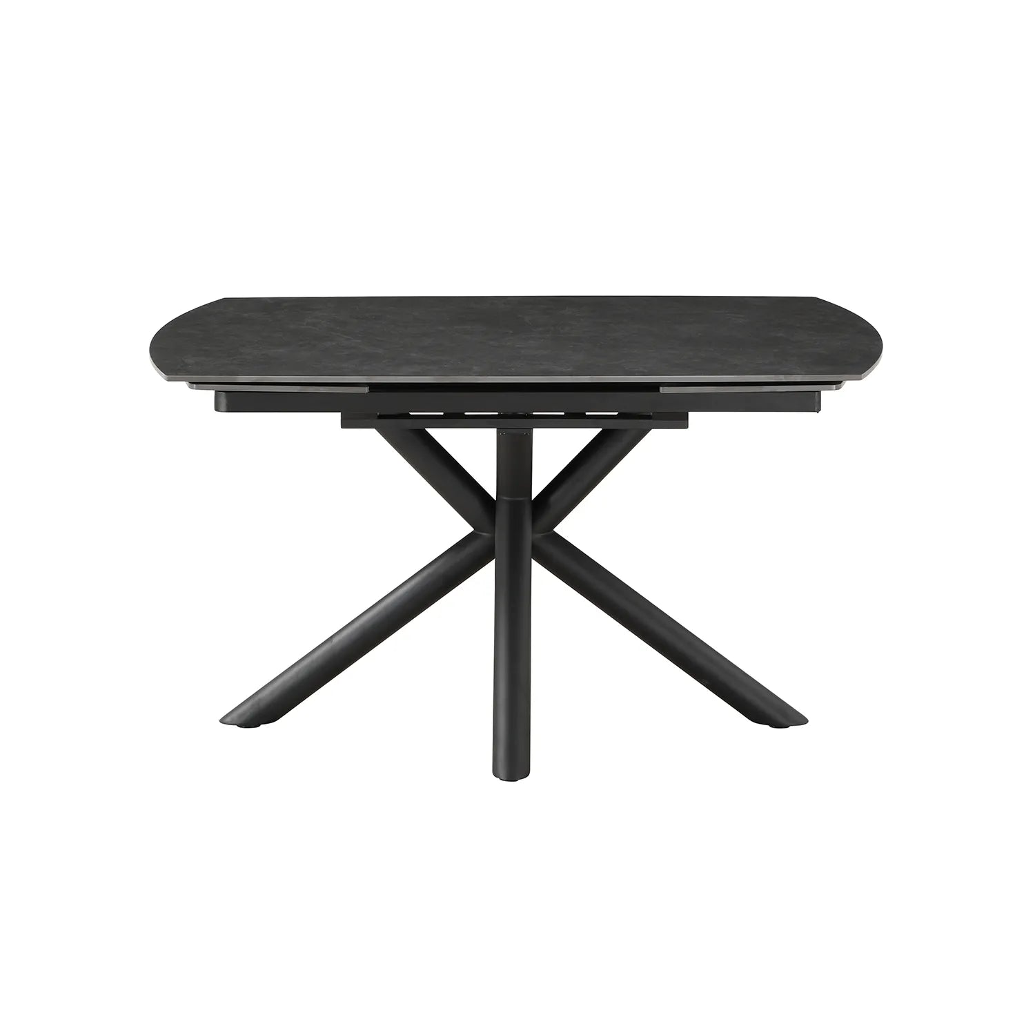 Galini 160-240cm Vik Dark Grey Sintered Stone Swivel Extending Dining Table