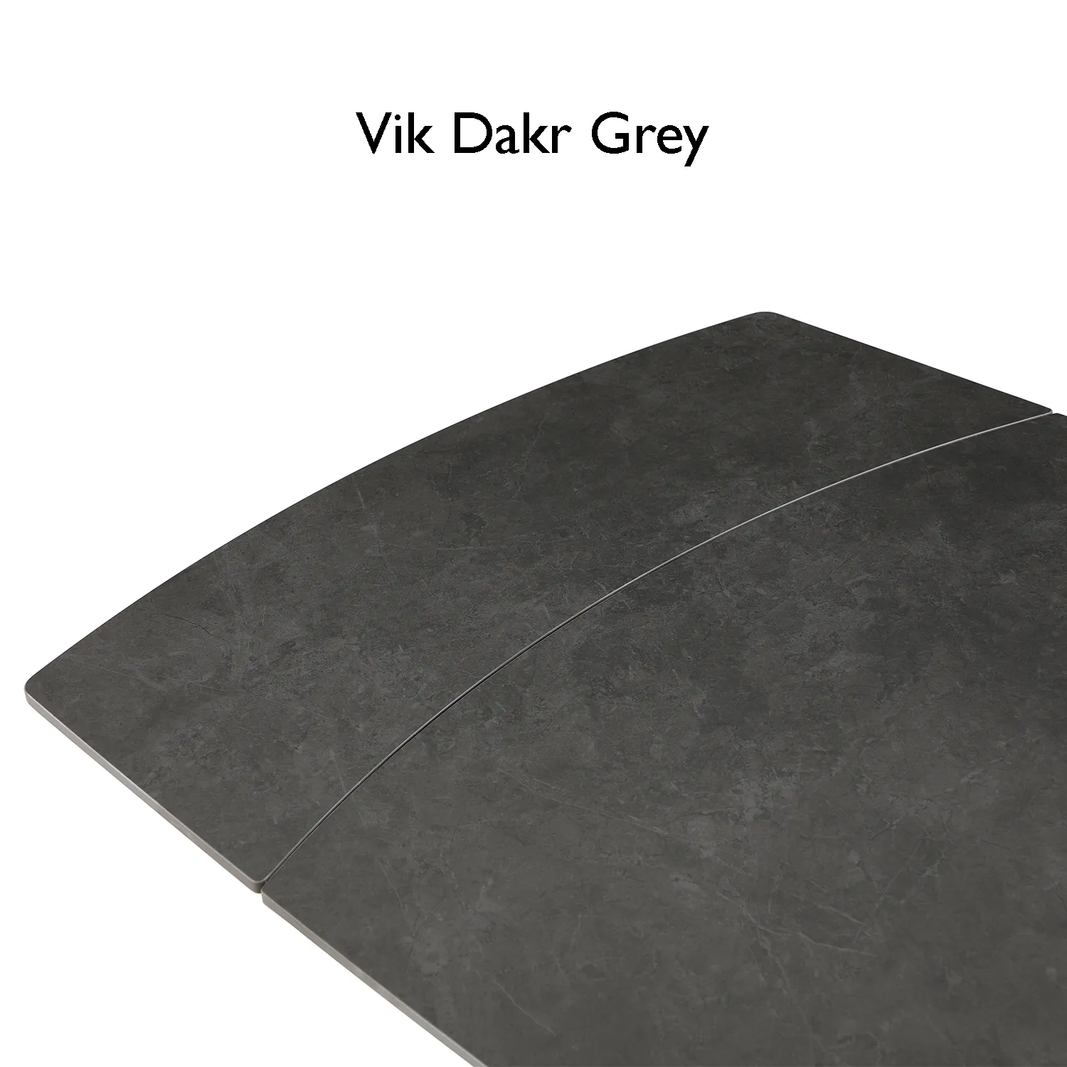 Galini 160-240cm Vik Dark Grey Sintered Stone Swivel Extending Dining Table
