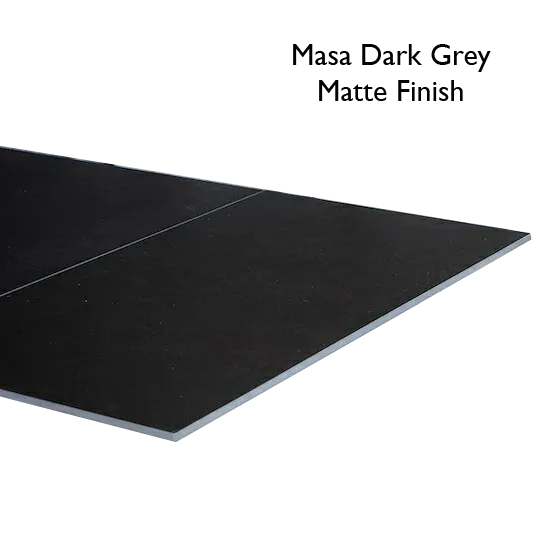Atlanta Masa Dark Grey Sintered Stone Ceramic Top Extending Dining Table - Top