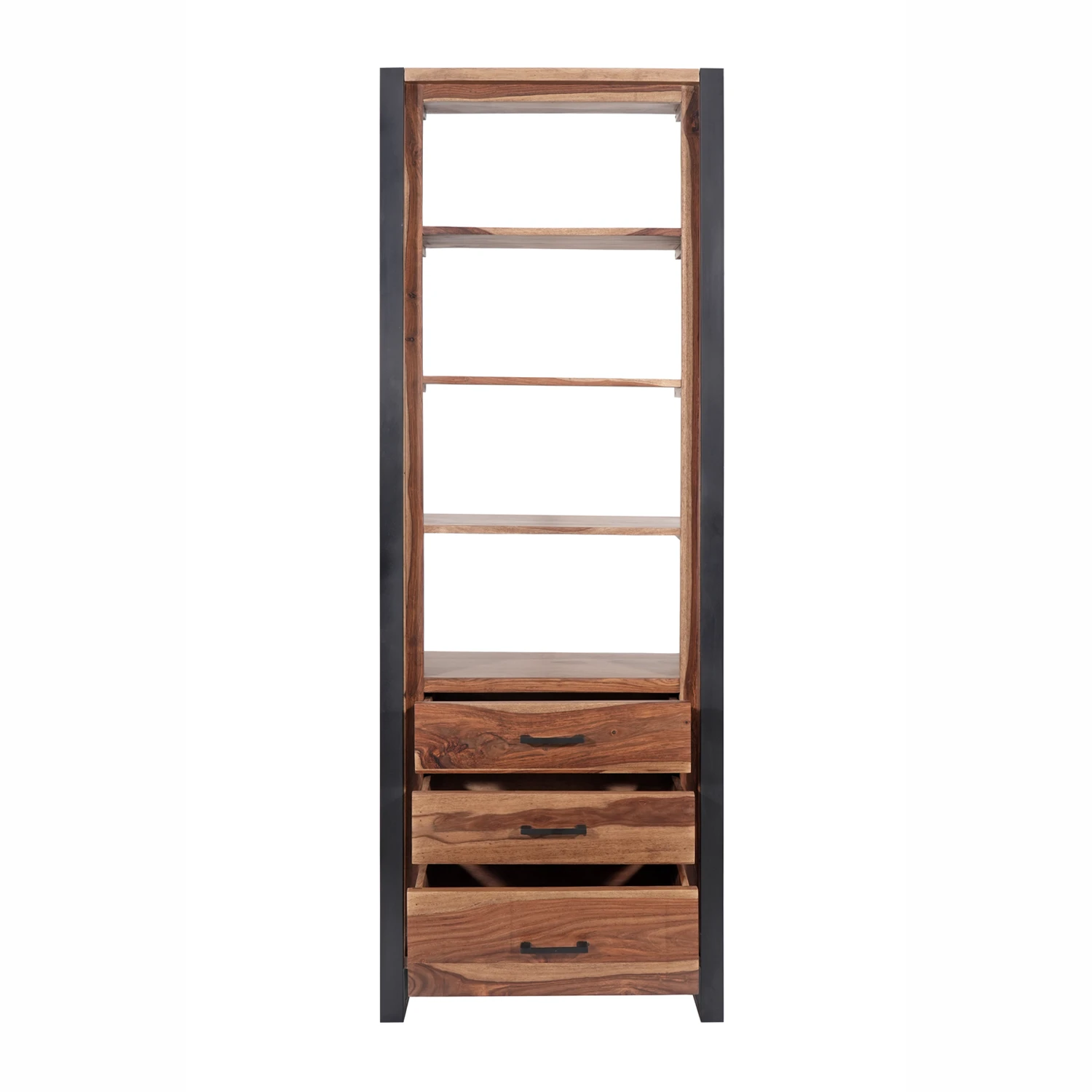 Earth Bookcase with Drawers - Drawers Opened on Bookcase