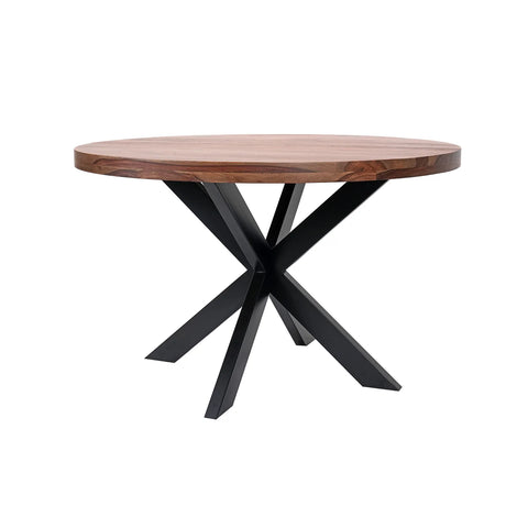 Earth 1.2M Round Sheesham Wood Dining Table