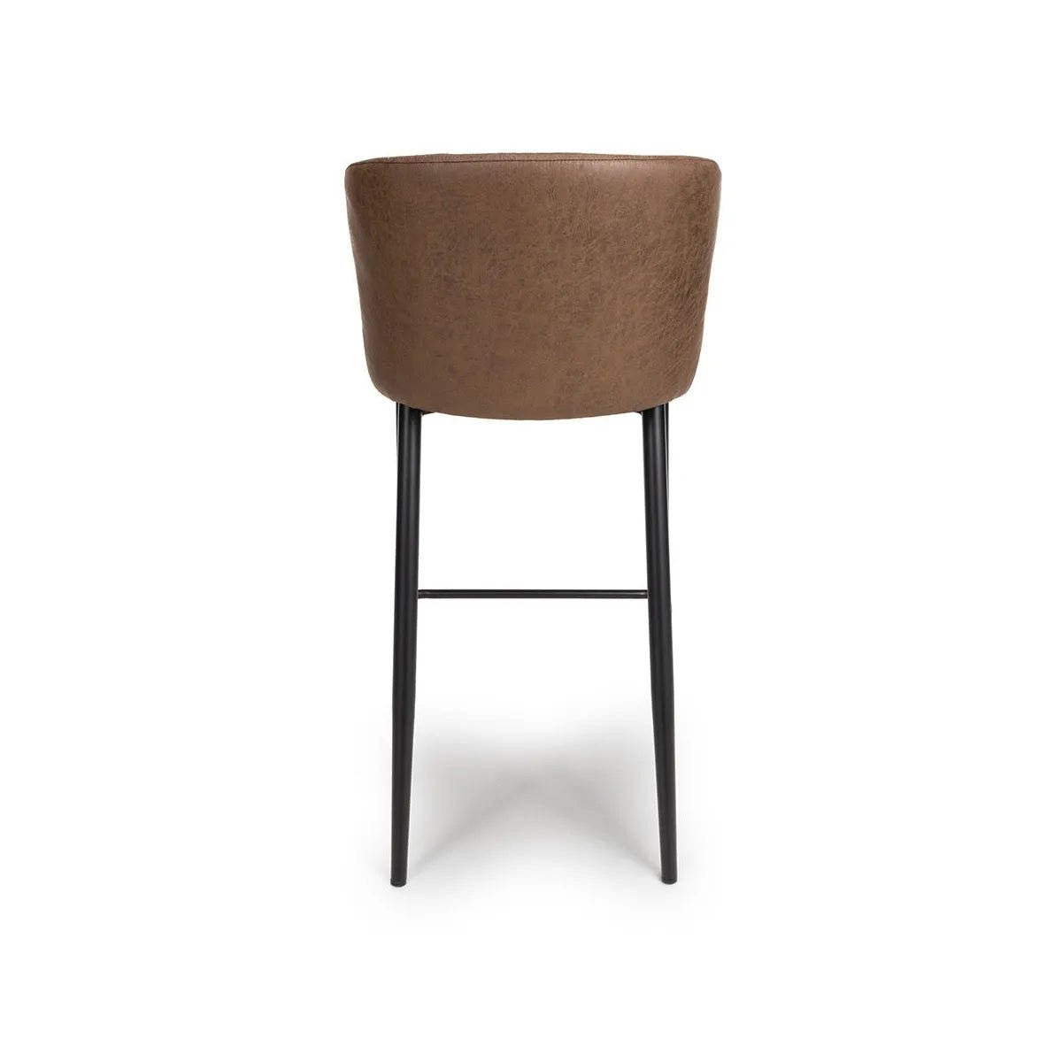 Back View of Earth Vintage Leather-Look Bar Stools – Set of 2
