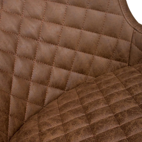 Close Up of Earth Vintage Leather-Look Bar Stools – Set of 2
