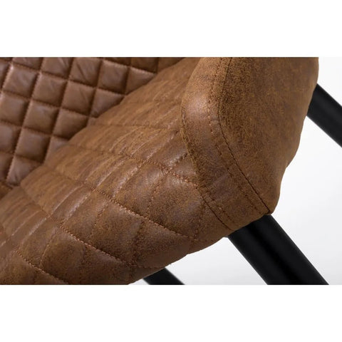 Tan Leather Style Bench