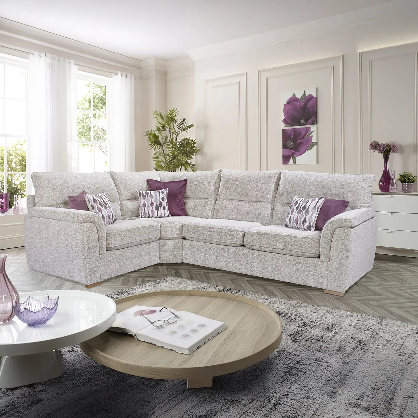 Eathan Fabric Upholstered Corner Sofa - Pendle Village Furniture