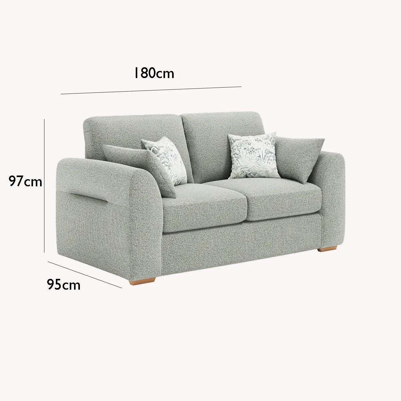 Eden 2 Seater Sierra Fabric Sofa - Pendle Village Furniture