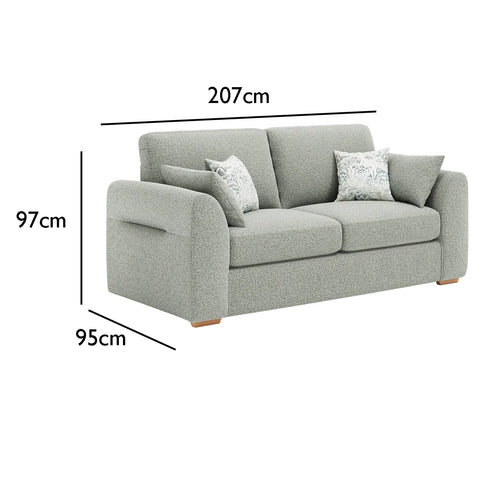 Eden 3 Seater Sierra Fabric Sofa - Pendle Village Furniture