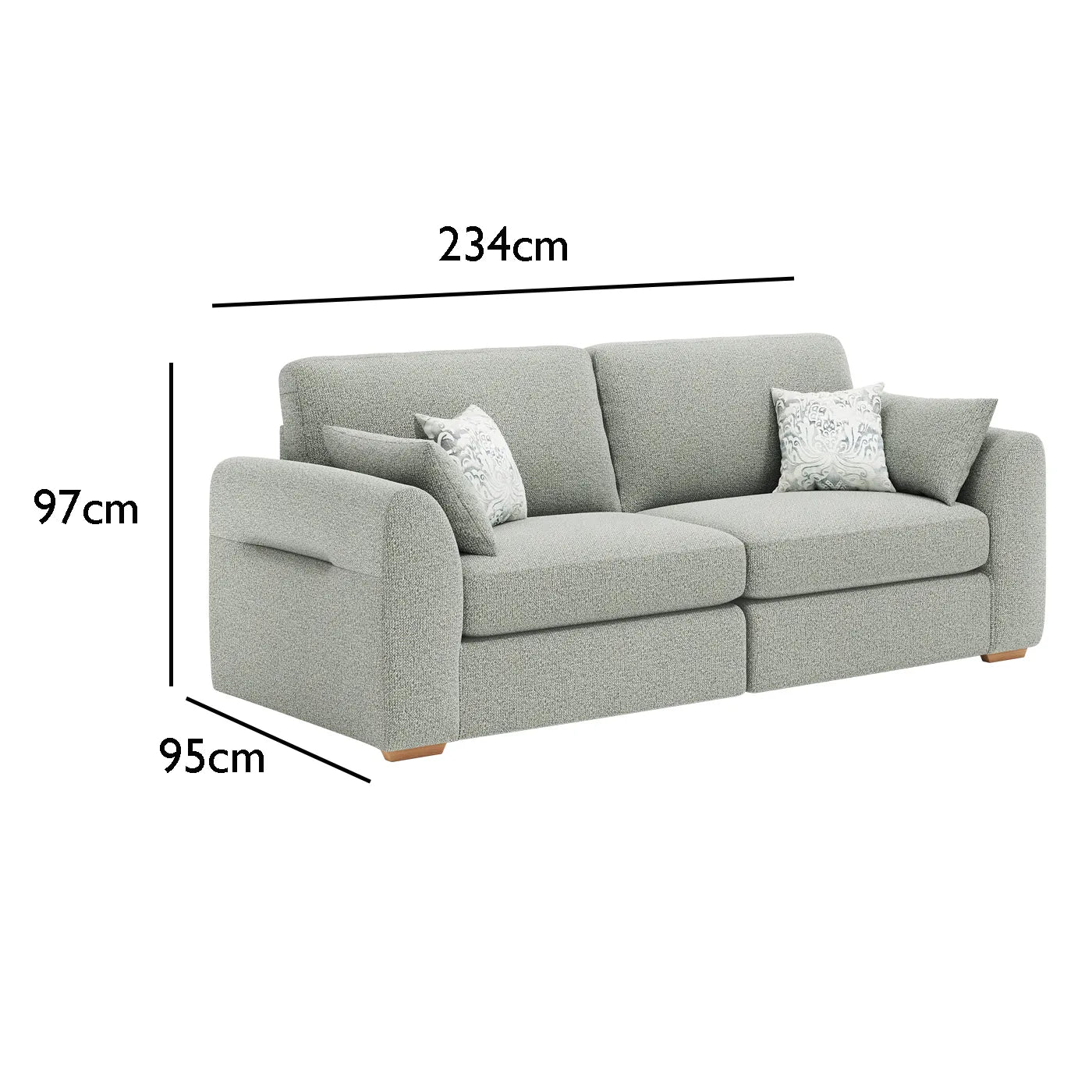 Eden 4 Seater Sierra Fabric Sofa - Pendle Village Furniture